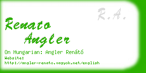 renato angler business card